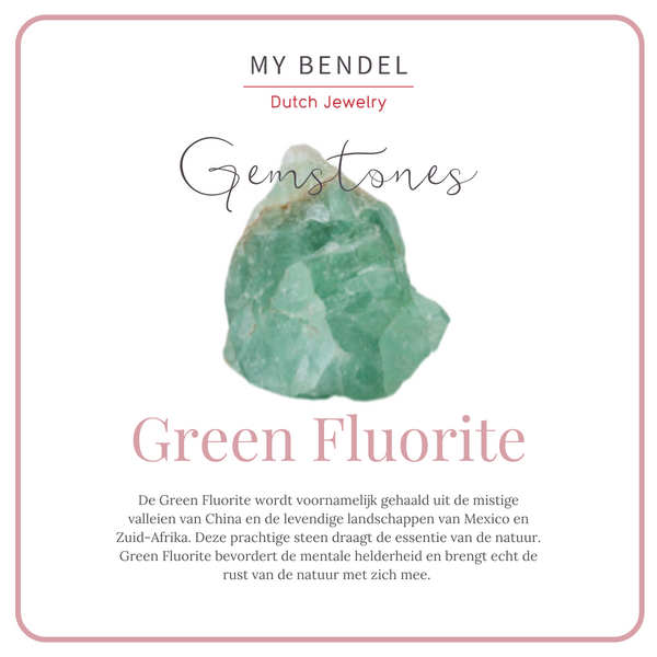 Gouden ring - drie Green Fluorite edelstenen