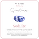 Zilveren ketting met Sodalite edelsteen balletje