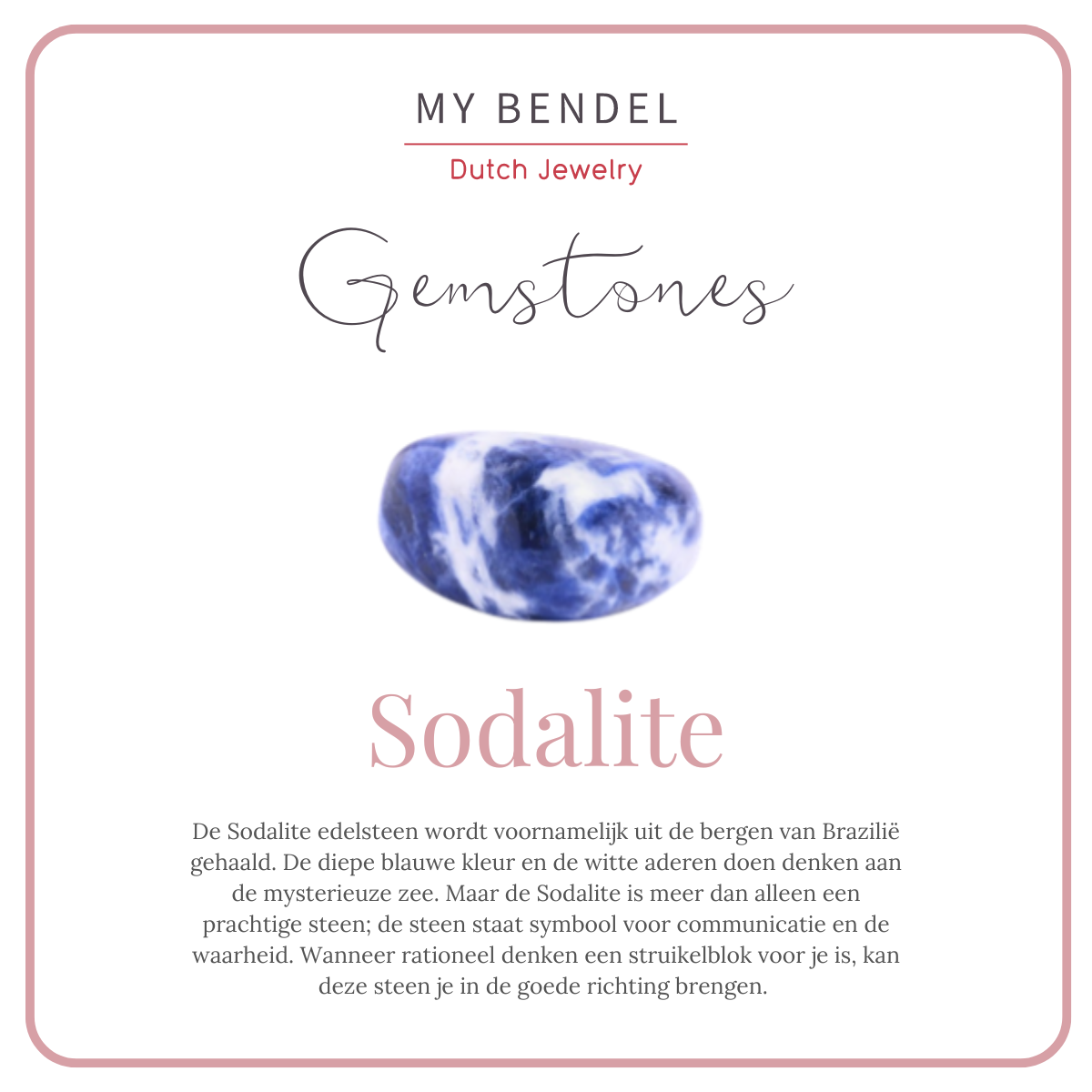 Zilveren Schakelarmband met Sodalite Edelstenen