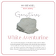 Elegante Gouden Oorbellen met White Aventurine 58mm