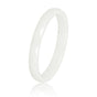 Keramieken ring 3mm - facet geslepen - wit - hypoallergeen