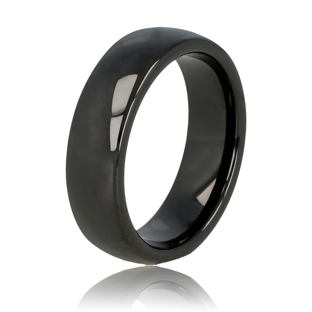 Unzerbrechlicher Keramikring - schwarz - 6 mm - hypoallergen