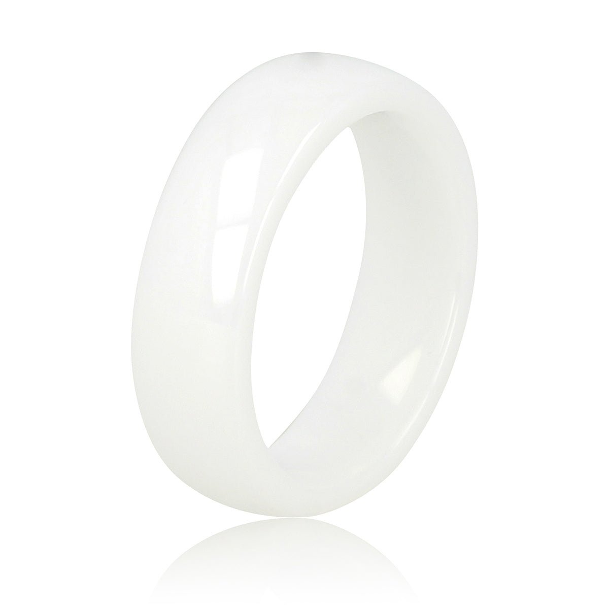 Onbreekbare keramieken ring - wit - 6 mm - hypoallergeen - My Bendel