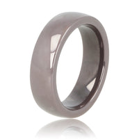 Unbreakable ceramic ring - gray/taupe - 6 mm wide