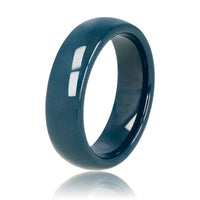 Unbreakable ceramic ring - blue - 6 mm wide