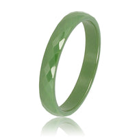 Keramieken ring groen 3mm - facet geslepen - onbreekbaar