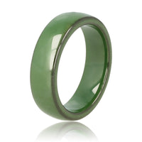 Groene  keramieken ring - onbreekbaar - 6 mm breed