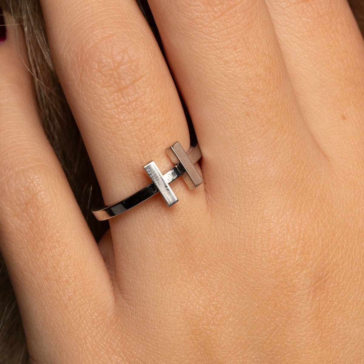 Unieke ring zilver - Damesring Stainless steel hypoallergeen - My Bendel