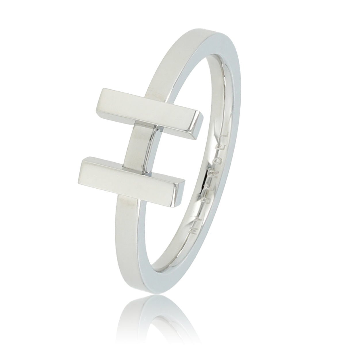 Unieke ring zilver - Damesring Stainless steel hypoallergeen - My Bendel