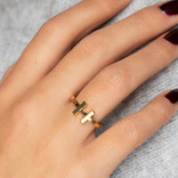 Sierlijke ring - goud - Stainless steel - combineerbaar - My Bendel