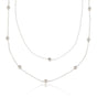 Double Silver Bead Necklace - stainless steel Stylish