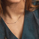 Silver Necklace with Small Beads - Fine Design