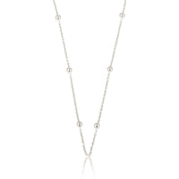 Silver Necklace with Small Beads - Fine Design