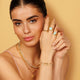 Golden ring - Amazonite gemstone - Unique and elegant
