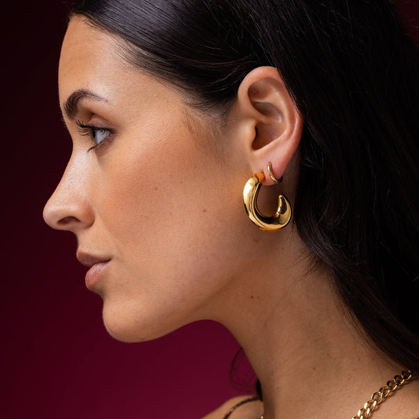 My Bendel gouden oorbellen stainless steel – elegante oorstekers - My Bendel