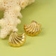 Zonovergoten Muschel-Ohrstecker in Gold