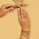 Golden heart ring with pearls - Elegant and sparkling design