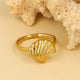 Goldener Statement-Ring - Muschelform - Elegant und einzigartig