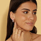 Gold ring - half epoxy lilac - 3mm wide - stylish ring