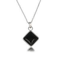 Zilveren Schakelketting met Onyx Hanger - Uniek Design