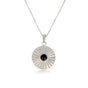 Zilveren Onyx Zonnetjes Ketting - Fijne Schakelketting