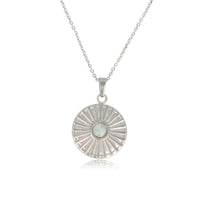 Zilveren Amazonite Ketting met Zonnetjes Hanger