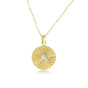 Gouden Amazonite Ketting met Zonnetje Hanger
