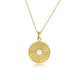 Goldene Kette mit weißem Aventurin Sonnenanhänger