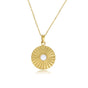 Gouden Ketting met White Aventurine Zonnetjes Hanger
