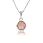 Zilveren Ketting met Rhodonite Zeshoek Hanger