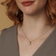 Silver Necklace with Amazonite Hexagon Gemstone Pendant