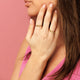 Golden ring with little flowers - elegant and timeless jewelry