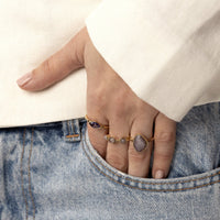 Gouden ring - Lilac Quartz edelsteen - Uniek ontwerp - My Bendel