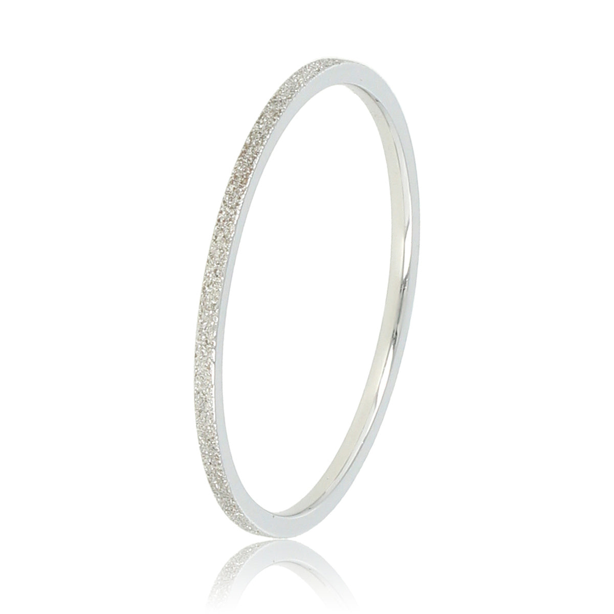 Aanschuifring zilver stardust - 1mm - hypoallergeen