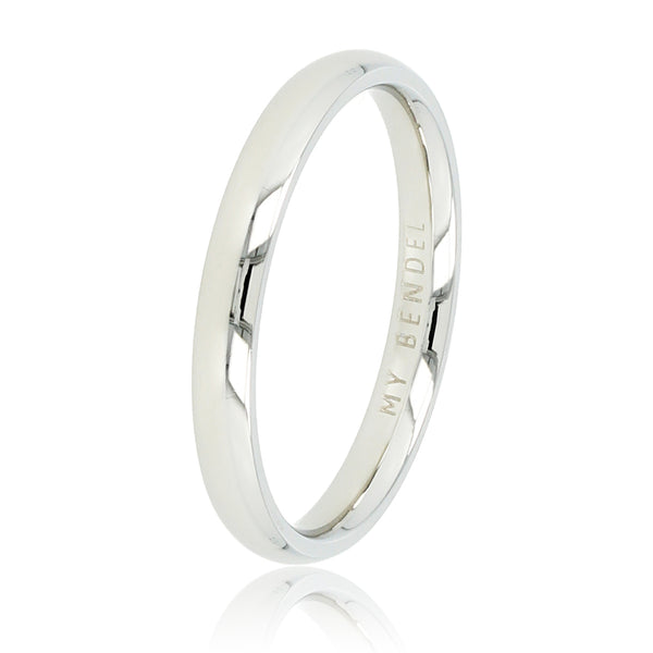 Gladde zilveren stapelring 2,5 mm - Stainless steel - verkleurt niet