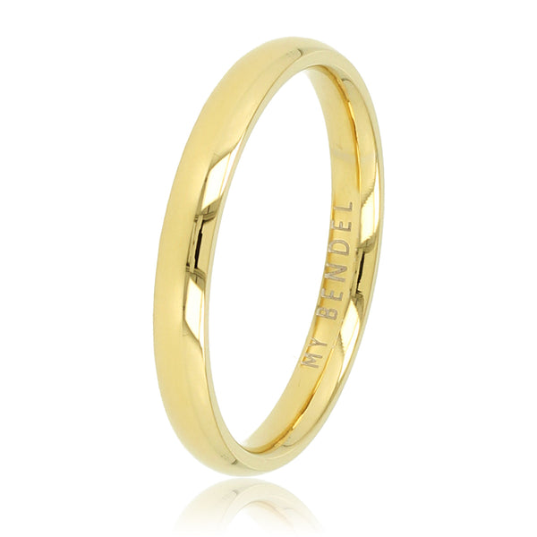Gladde gouden stapelring 2,5 mm - aanschuifring - Stainless steel