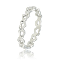 Zilveren ring met hartjespatroon - 3,5 mm Stainless steel