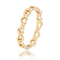 Rosegouden ring - open hartjes patroon - 3,5 mm breed