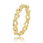 Gouden ring - open hartjes patroon - hypoallergeen