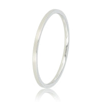 Fijne zilveren stapelring 1mm - hypoallergeen Stainless steel