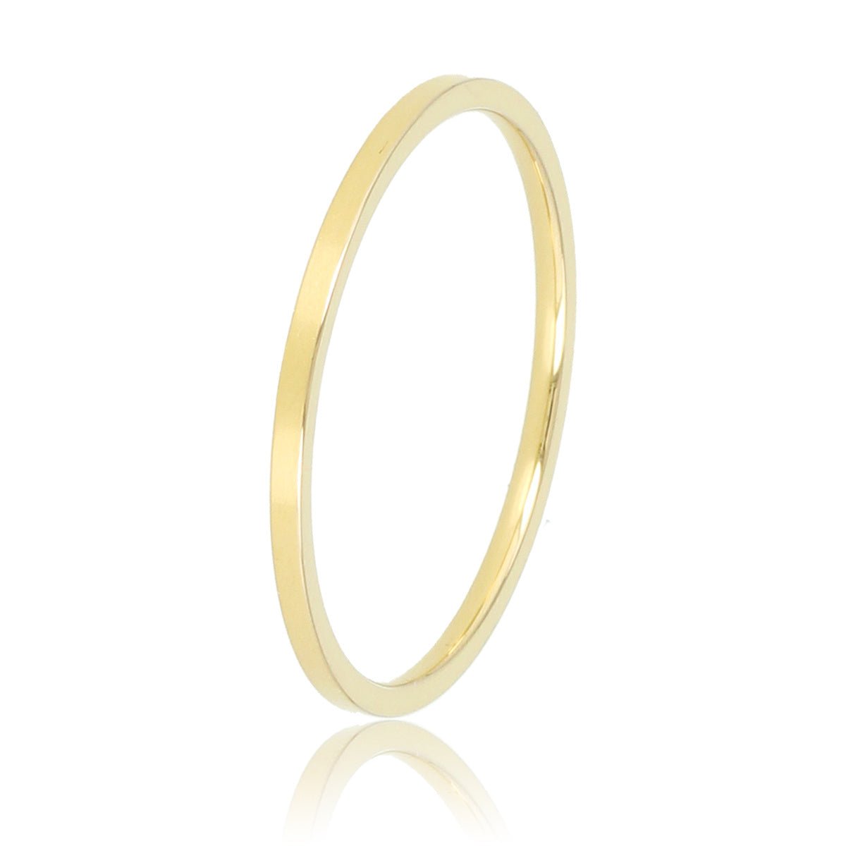 Fijne stapelring goud 1mm - Stainless steel met dikke plating - My Bendel