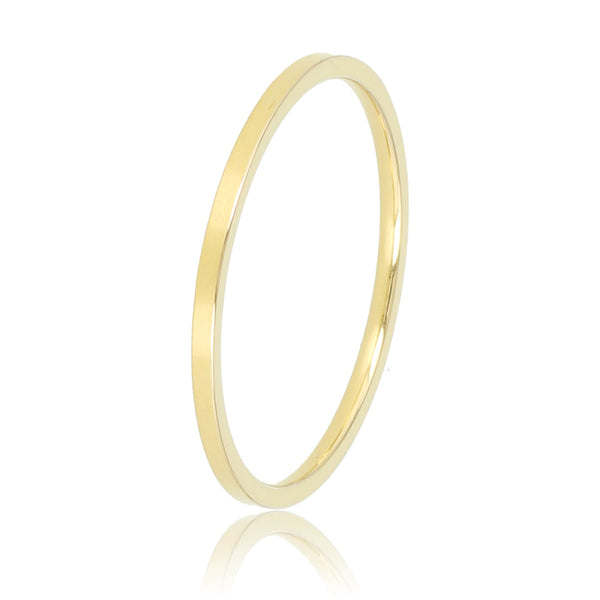 Fijne stapelring goud 1mm - Stainless steel met dikke plating