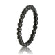 Black ring with balls - Stainless steel - hypoallergenic