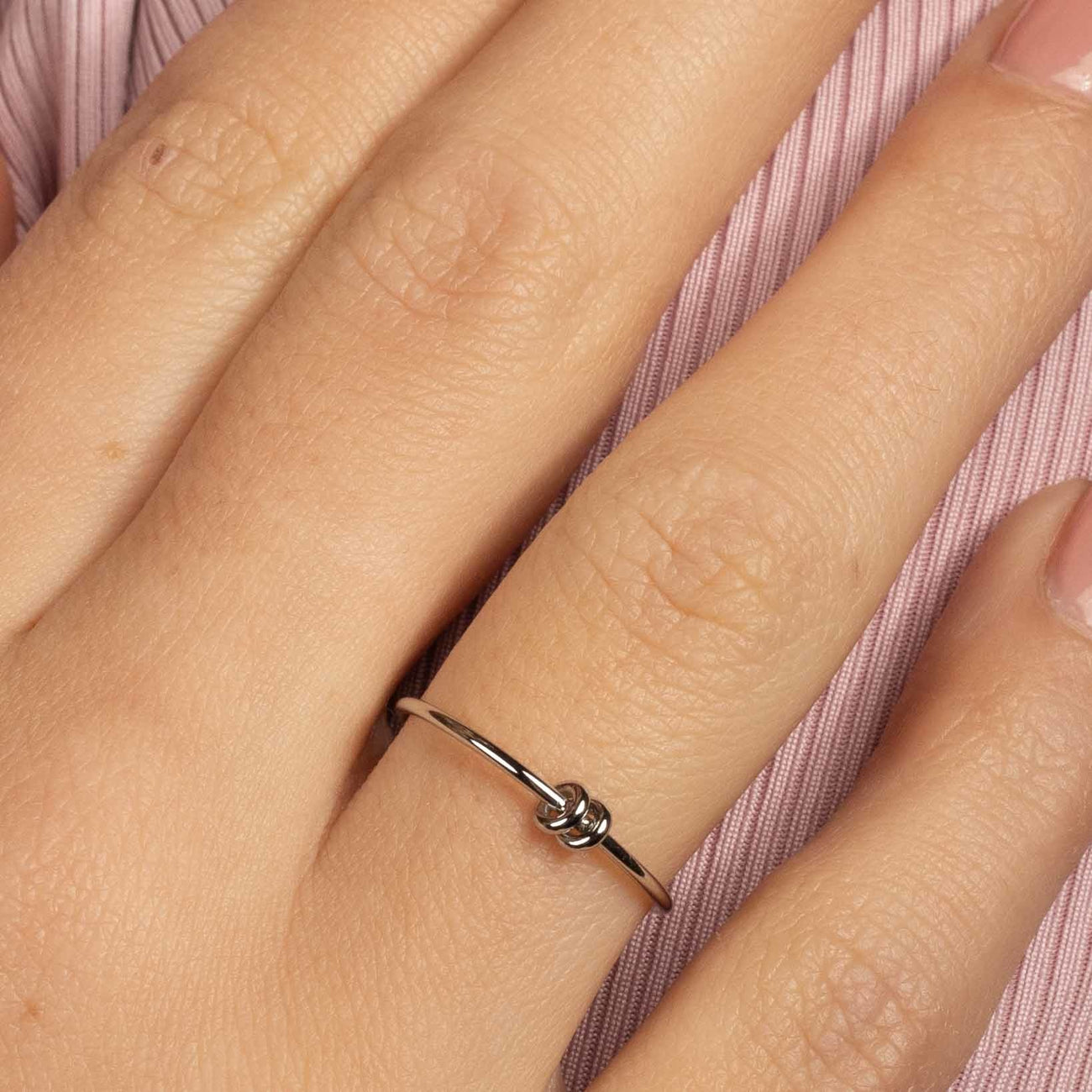 Fine silver stacking ring - two small rings - hypoallergenic