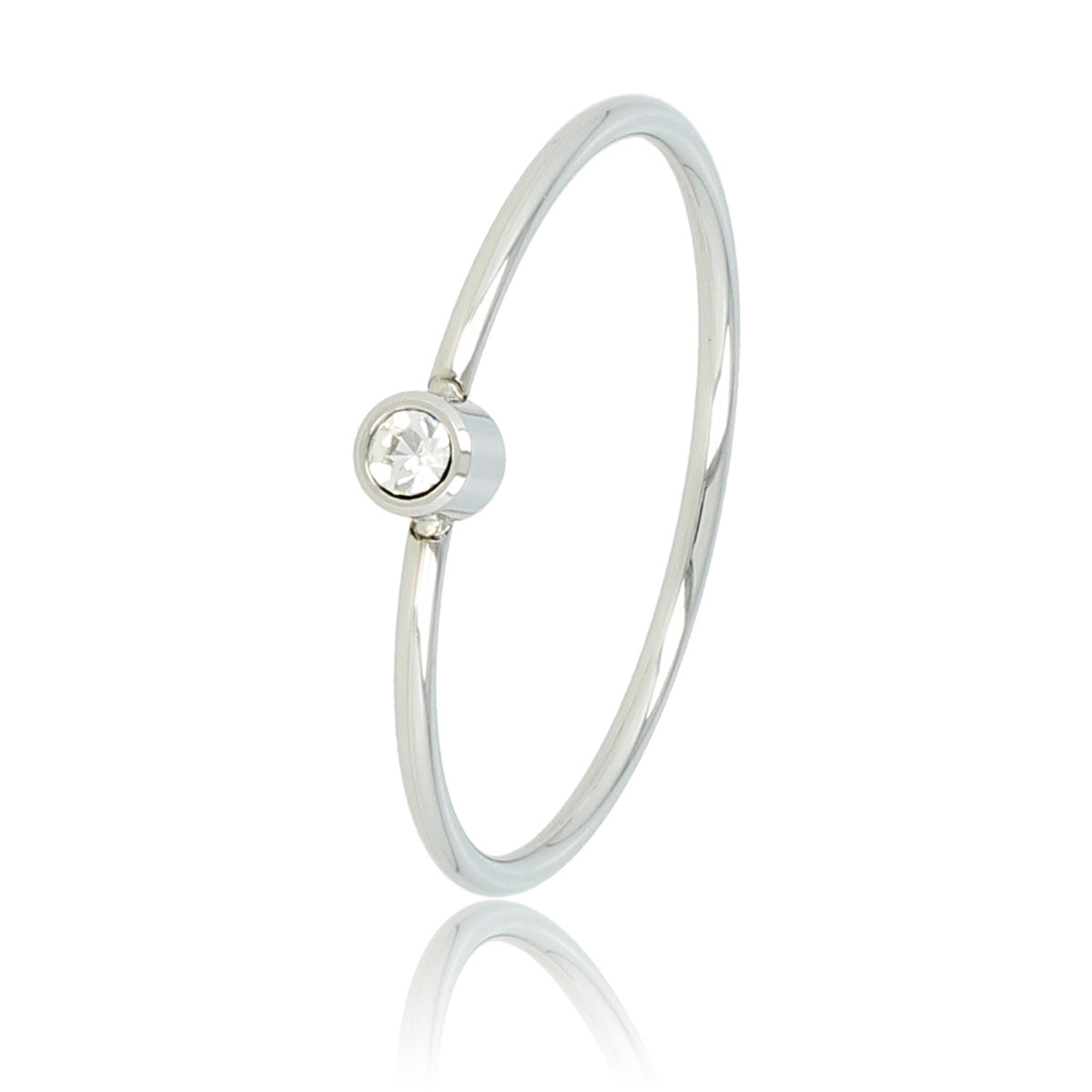 Bedeutung Ring mit Kristallstein - Edelstahl - minimalistisch