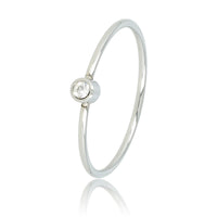 Bedeutung Ring mit Kristallstein - Edelstahl - minimalistisch