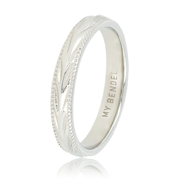 Zilveren ring met bladmotief - 3,5 mm - verkleurt niet