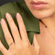 Silver stacking ring - black zirconia - Stainless steel