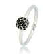 Zilveren ring met zwarte zirkonia - minimalistisch design