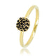 Gouden ring met zwarte zirkonia - minimalistisch Stainless steel